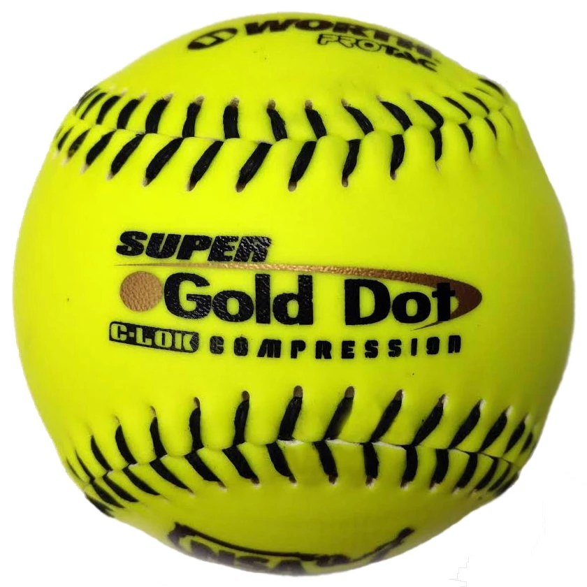 Flash Sale ✔️ Worth NSA Super Gold Dot ICON 12" 44/400 Synthetic Slowpitch Softballs: NI12SY 😍 3 Flash Sale ✔️ Worth NSA Super Gold Dot ICON 12" 44/400 Synthetic Slowpitch Softballs: NI12SY 😍
