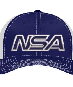 Promo 🛒 Pacific Headwear NSA Outline Series Navy Flex Fit Hat: 404M-NVWH ✨