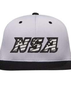 Discount 🎉 Pacific Headwear NSA Flag Series Silver Black Flex Fit Hat: ES342-SLBK 😍