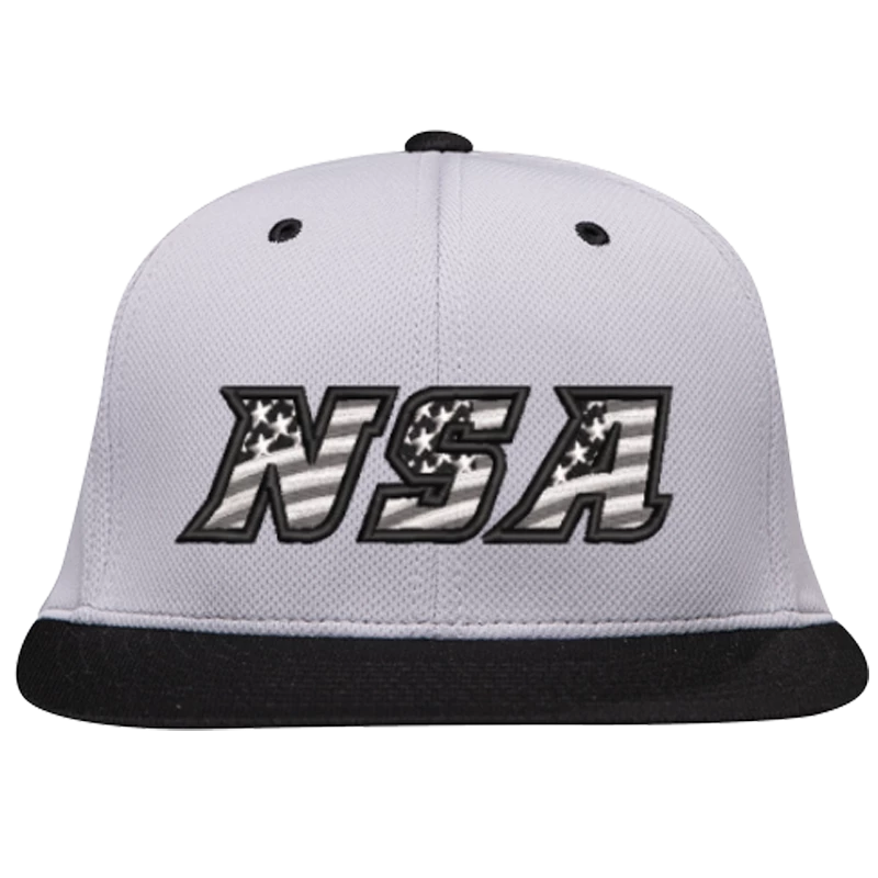 Discount 🎉 Pacific Headwear NSA Flag Series Silver Black Flex Fit Hat: ES342-SLBK 😍 3 Discount 🎉 Pacific Headwear NSA Flag Series Silver Black Flex Fit Hat: ES342-SLBK 😍
