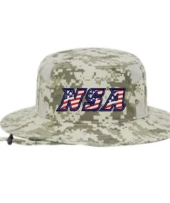 Hot Sale ⌛ Pacific Headwear NSA Flag Series Bucket Hat: 1944B-DCAMO 🤩