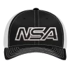 Best Sale ✔️ Pacific Headwear NSA Outline Series Black Flex Fit Hat: 404M-BKWH 🛒 -BaseBallBat Official Shop 31963049 front