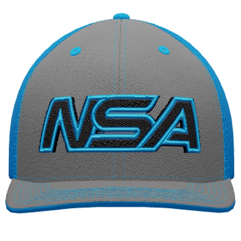 Best Sale ❤️ Pacific Headwear NSA Outline Series Neon Blue Flex Fit Hat: 404M-NBGR 🤩 3 Best Sale ❤️ Pacific Headwear NSA Outline Series Neon Blue Flex Fit Hat: 404M-NBGR 🤩