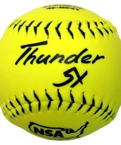 New ⭐ Dudley NSA Thunder SY ICON 12" 44/400 Synthetic Slowpitch Softballs: 4E-824Y 🎁 -BaseBallBat Official Shop 4E 824Y