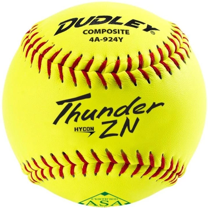 Cheap 🎉 Dudley ASA Thunder ZN Hycon 11" 52/300 Composite Slowpitch Softballs: 4A-924Y 😀 3 Cheap 🎉 Dudley ASA Thunder ZN Hycon 11" 52/300 Composite Slowpitch Softballs: 4A-924Y 😀