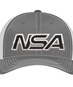 Promo 🤩 Pacific Headwear NSA Outline Series Graphite Flex Fit Hat: 404M-GRWH 💯