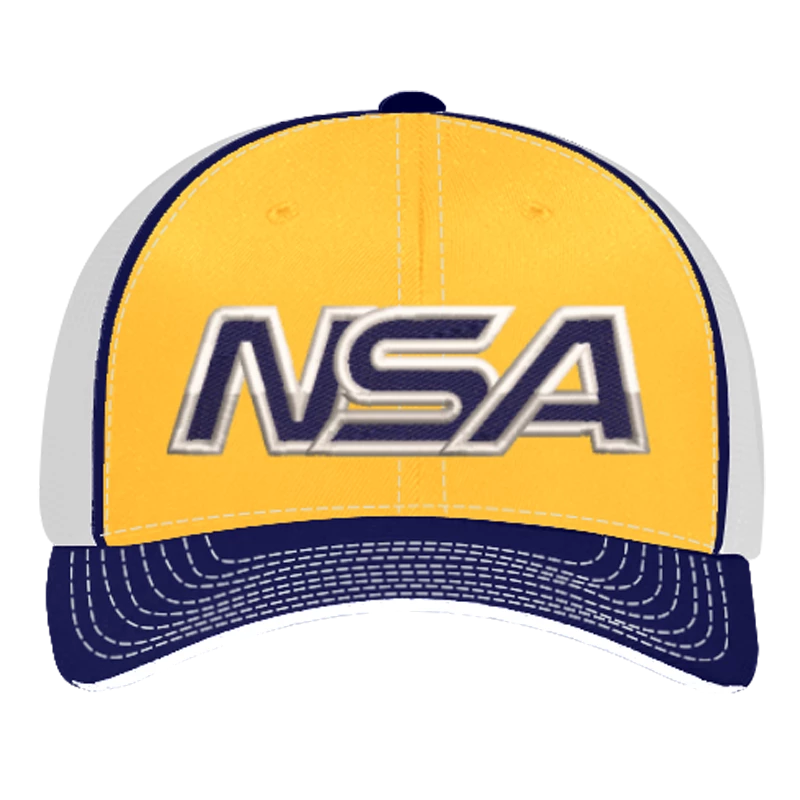 Discount ✨ Pacific Headwear NSA Outline Series Navy Gold Flex Fit Hat: 404M-NAGD ❤️ 3 Discount ✨ Pacific Headwear NSA Outline Series Navy Gold Flex Fit Hat: 404M-NAGD ❤️