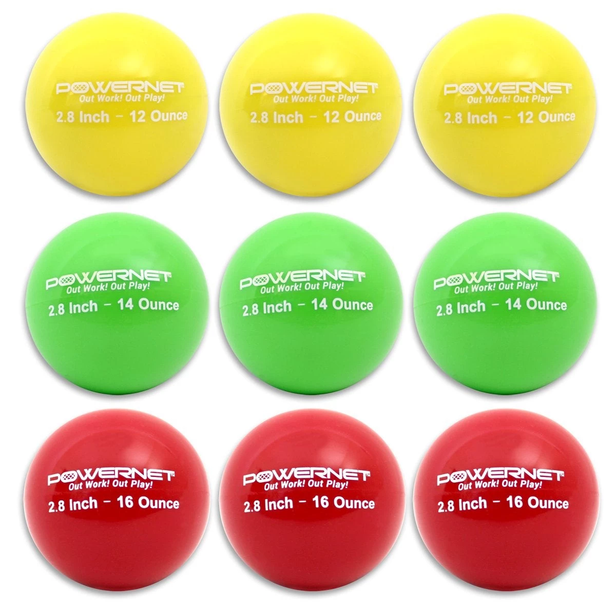 Deals ❤️ PowerNet 2.8" Weighted Hitting and Batting Progressive Training Balls (9 Pack): 1004-123 ✔️ 3 Deals ❤️ PowerNet 2.8" Weighted Hitting and Batting Progressive Training Balls (9 Pack): 1004-123 ✔️