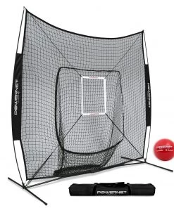 Flash Sale 🧨 PowerNet 7' x 7' DLX Hitting Net & 1 Weighted Ball: 1009 👏