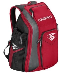 Outlet 😀 Louisville Slugger Prime Stick Pack Backpack: WTL9902 🧨 -BaseBallBat Official Shop 8afb2501903b0bce27557fb226b926f5d3f581f6 WTL9902SC Louisville Prime Stickpack Black Scarlet Front