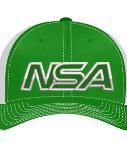 Buy ⭐ Pacific Headwear NSA Outline Series Kelly Green Flex Fit Hat: 404M-KGWH ⭐