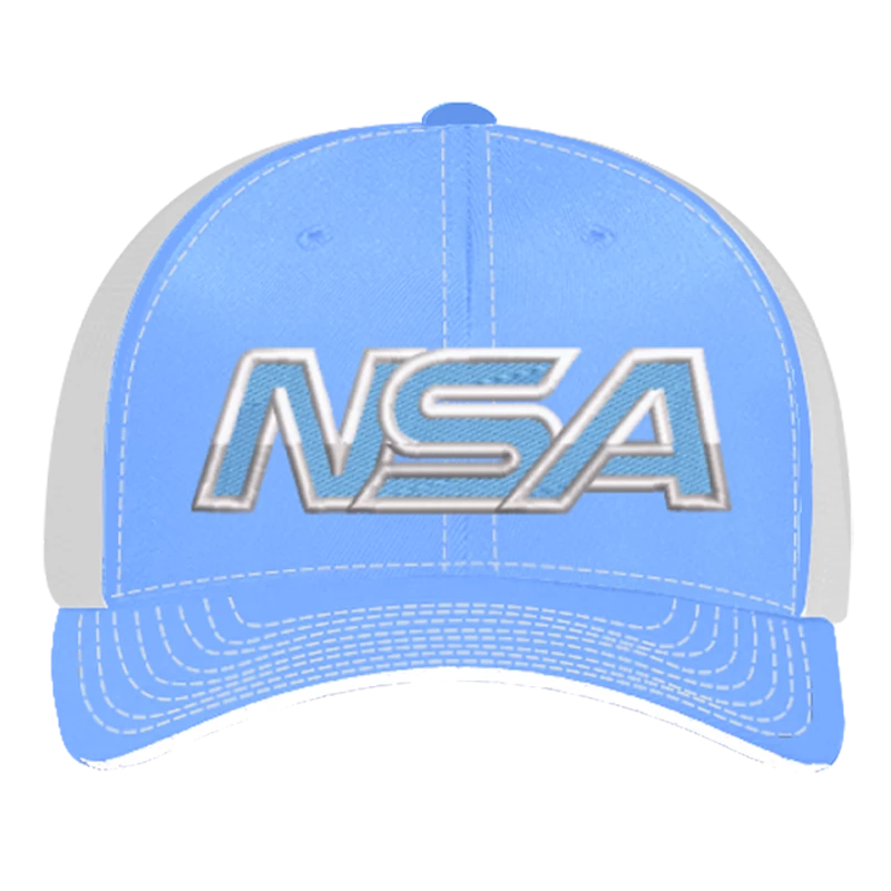 Best Sale 😀 Pacific Headwear NSA Outline Series Columbia Blue Flex Fit Hat: 404M-CBWH ✨ 3 Best Sale 😀 Pacific Headwear NSA Outline Series Columbia Blue Flex Fit Hat: 404M-CBWH ✨