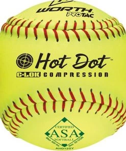 Discount 😍 Worth ASA Hot Dot 11" 52/300 Synthetic Slowpitch Softballs: AHD11SY 🌟