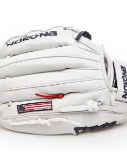 Best Pirce ✔️ Nokona American KIP 12.5" Fastpitch Glove: A-V1250-WH 👍 -BaseBallBat Official Shop A White V1250C nokona ballglove 2