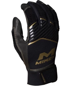 Best Pirce 😍 Miken Adult Batting Gloves: MBGGLD 🌟 -BaseBallBat Official Shop MBGGLDblack1