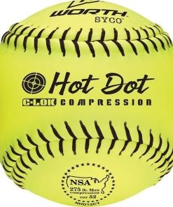 Best reviews of ❤️ Worth NSA Hot Dot 11" 52/275 Synthetic Slowpitch Softballs: NHD11SY ✔️