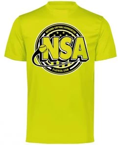 Best reviews of ✨ DSG Apparel National Softball Association NSA Dry Fit Optic Yellow Short Sleeve Shirt ⭐