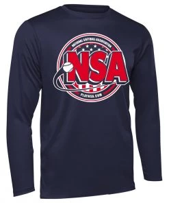 Buy ⌛ DSG Apparel National Softball Association NSA Dry Fit Navy Long Sleeve Shirt 🤩