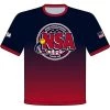 New 🤩 DSG Apparel National Softball Association NSA Fade Sublimated Short Sleeve Shirt 👏 -BaseBallBat Official Shop NSAFade NavyRed