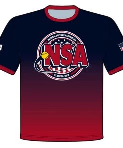 New 🤩 DSG Apparel National Softball Association NSA Fade Sublimated Short Sleeve Shirt 👏