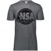 Best Sale ❤️ DSG Apparel National Softball Association NSA Tone Tri Blend Short Sleeve Shirt 🔔 -BaseBallBat Official Shop NSATRIBLEND3065TONEBlack