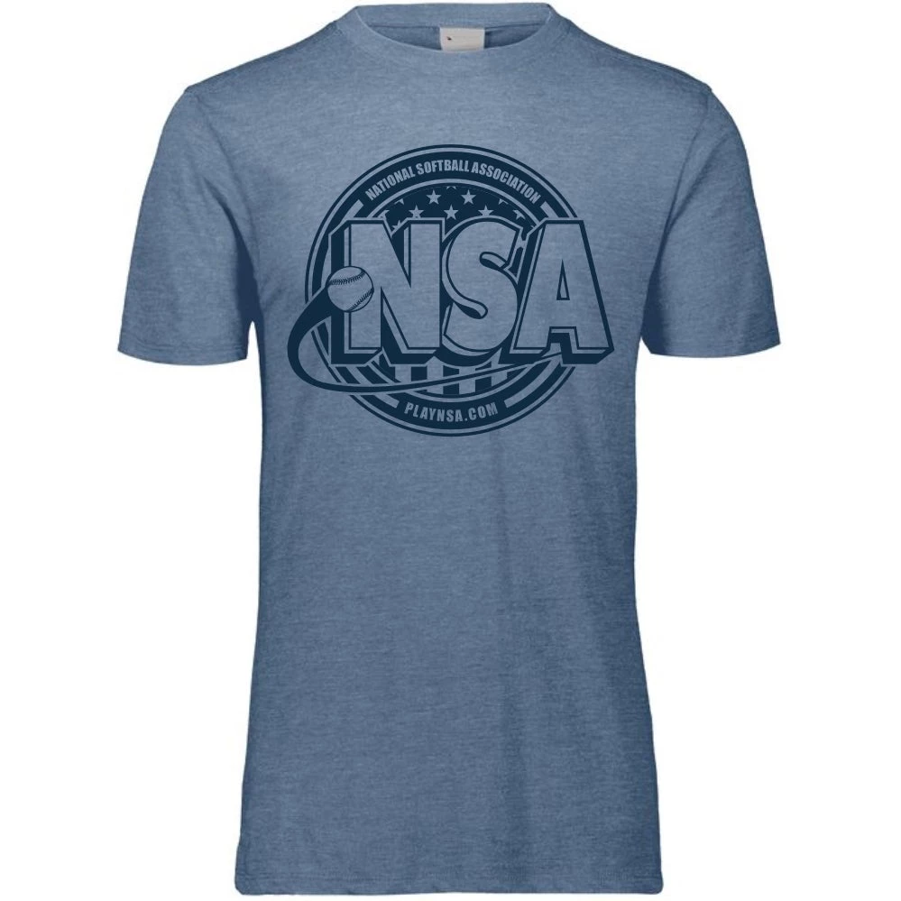 Best Sale ❤️ DSG Apparel National Softball Association NSA Tone Tri Blend Short Sleeve Shirt 🔔 6 Best Sale ❤️ DSG Apparel National Softball Association NSA Tone Tri Blend Short Sleeve Shirt 🔔 - Image 4