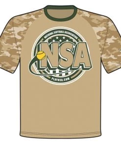 Top 10 ❤️ DSG Apparel National Softball Association NSA Support Our Troops Sublimated Short Sleeve Shirt ❤️