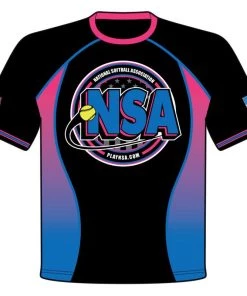 Outlet 🎁 DSG Apparel National Softball Association NSA VICE Sublimated Short Sleeve Shirt 👍