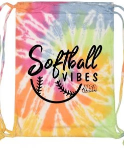 Deals ๐ DSG Apparel National Softball Association NSA Softball Vibes Tie Dye Drawstring Bag โ๏ธ