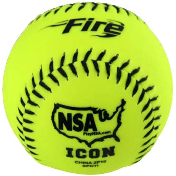 Outlet ✔️ Baden NSA Fire ICON 12" 44/400 Synthetic Slowpitch Softballs: SPN12 ✔️ 4 Outlet ✔️ Baden NSA Fire ICON 12" 44/400 Synthetic Slowpitch Softballs: SPN12 ✔️ - Image 2