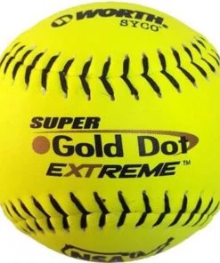 Cheapest 😀 Worth NSA Super Gold Dot Extreme ICON 12" 44/400 Composite Slowpitch Softballs: NI12CY 🔔